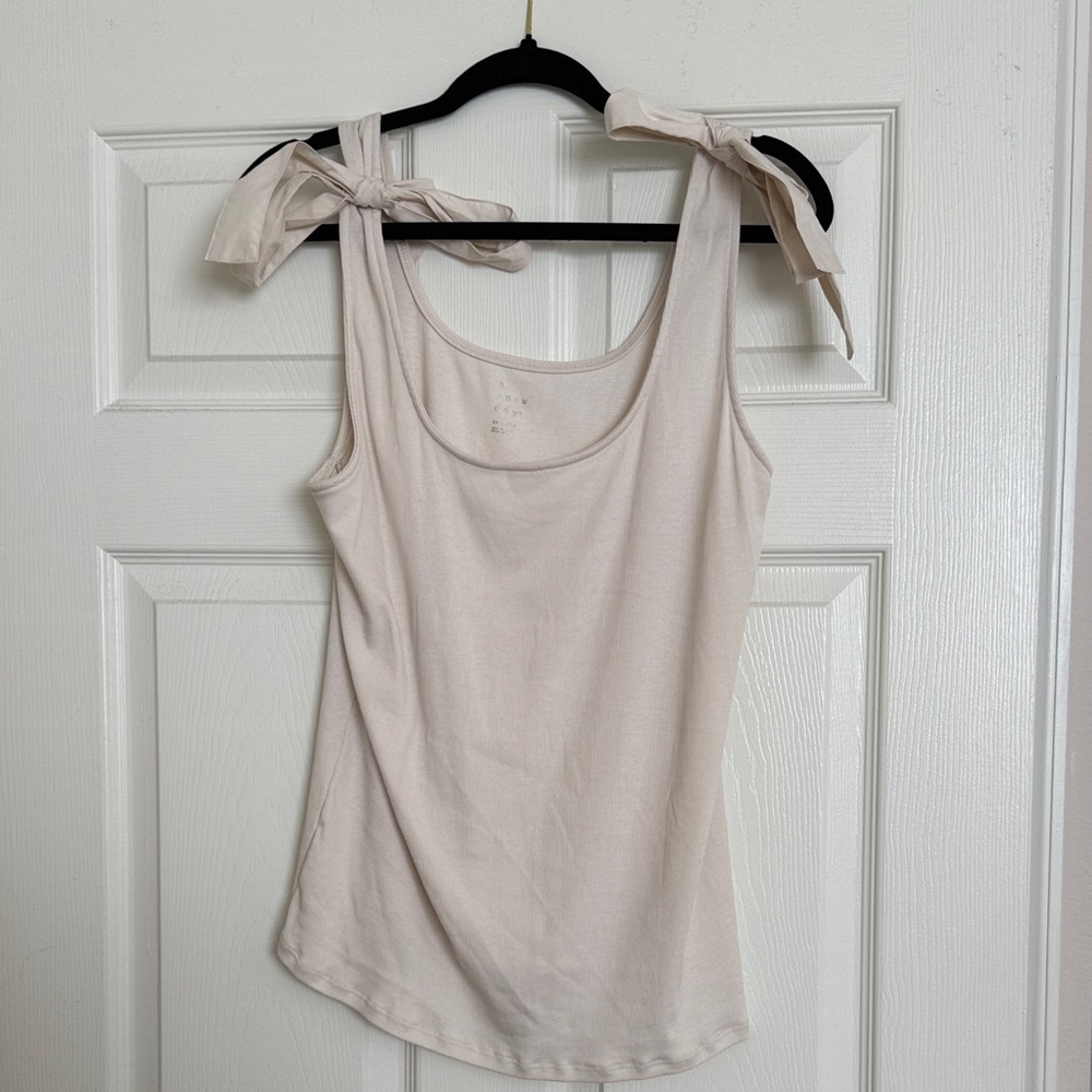 a new day Cream Tie-Shoulder Tank Top